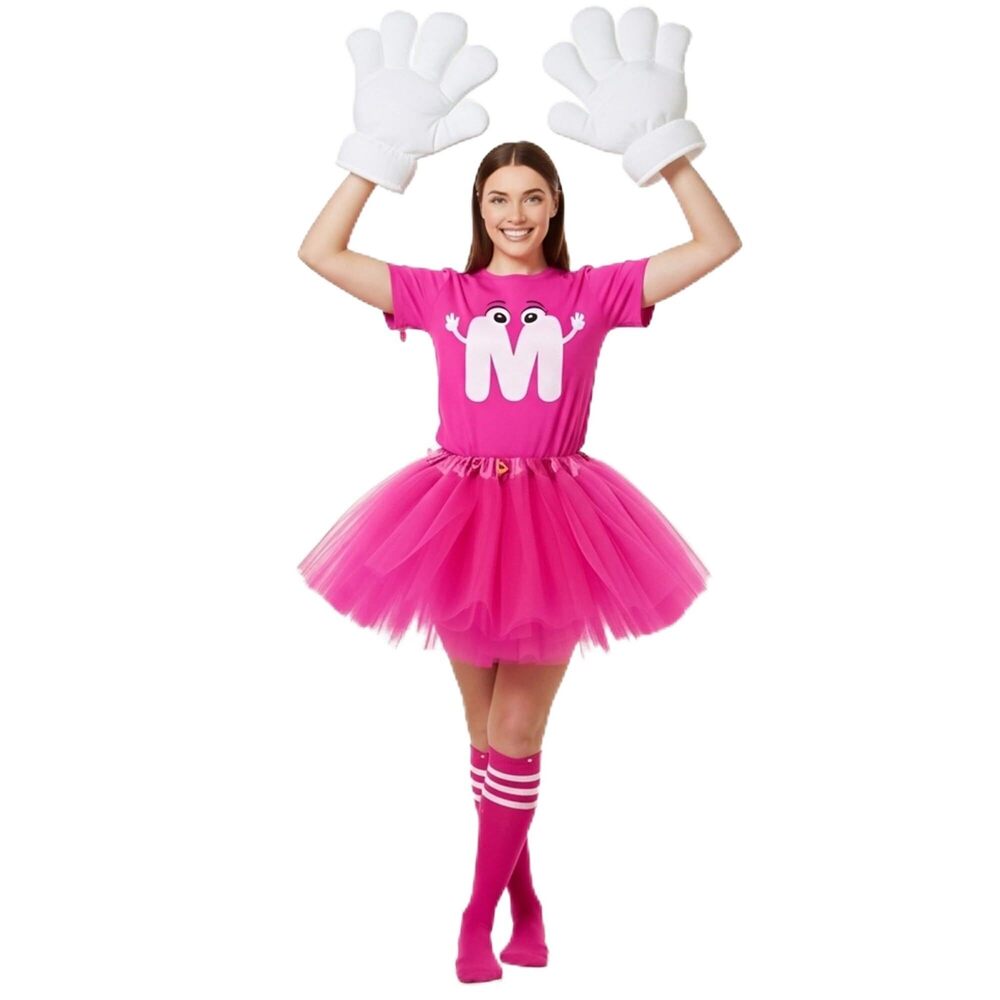 8918 6 Pcs Letter M Halloween Costumes Set Include T-shirt Tutu